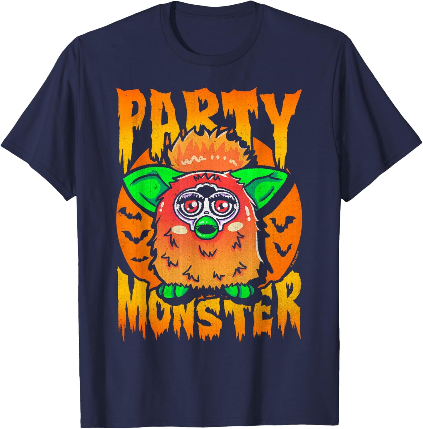Furby Halloween Party Monster Vintage Scary Cute Poster T-Shirt - T-Shirt | Navy