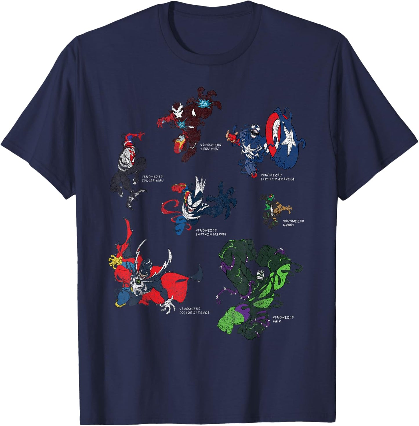 Marvel Spider-Man Maximum Venom Heroes Venomized T-Shirt - T-Shirt | Navy