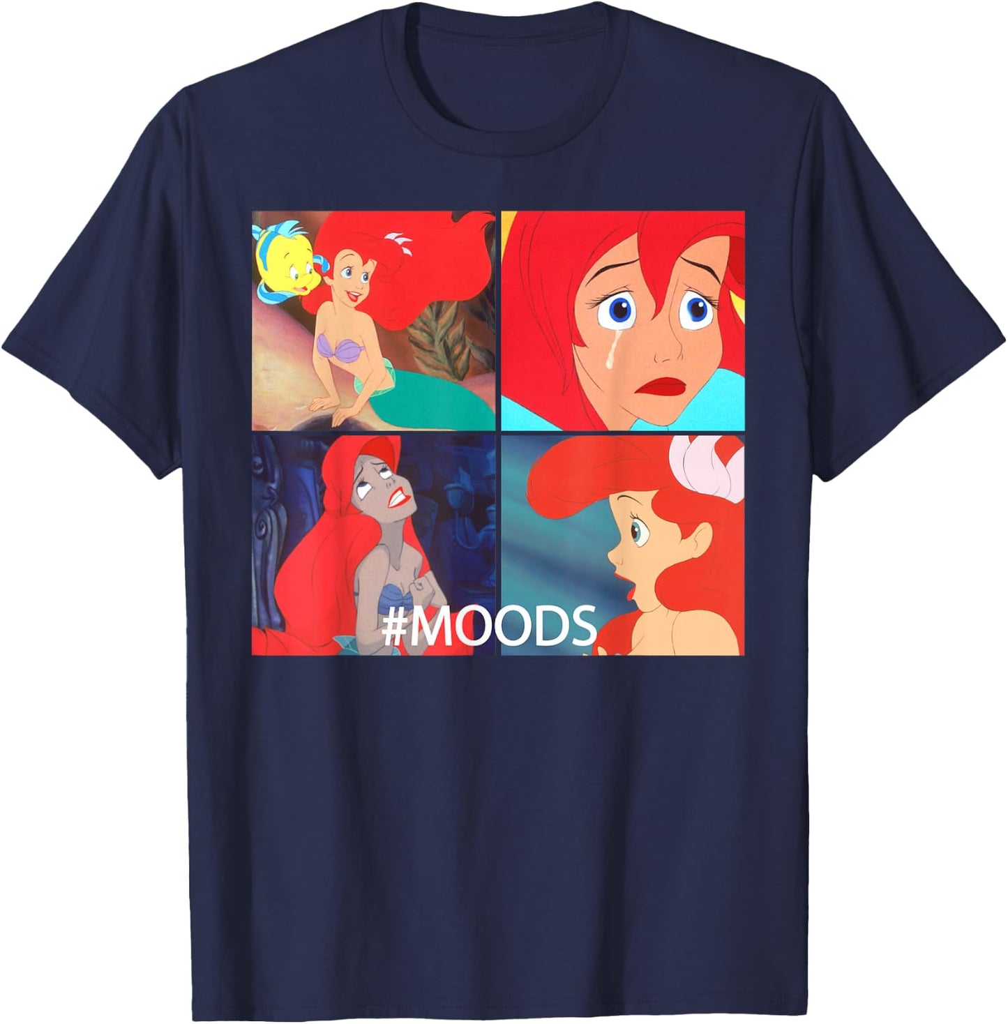 Disney The Little Mermaid Ariel Mood Panels Small T-Shirt - T-Shirt | Navy