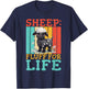 Sheep Fluff fir Life Sheep T-Shirt - T-Shirt | Navy