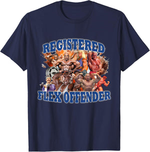 Dench Men's Modern Humorous Party Style Black Flex Offender T-Shirt - T-Shirt | Navy