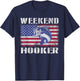 Weekend Hooker Fishing Fishermen American Flag T-Shirt - T-Shirt | Navy