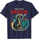 Turning 10 Year Old Birthday Boy Dragon 10th Bday Girl T-Shirt - T-Shirt | Navy