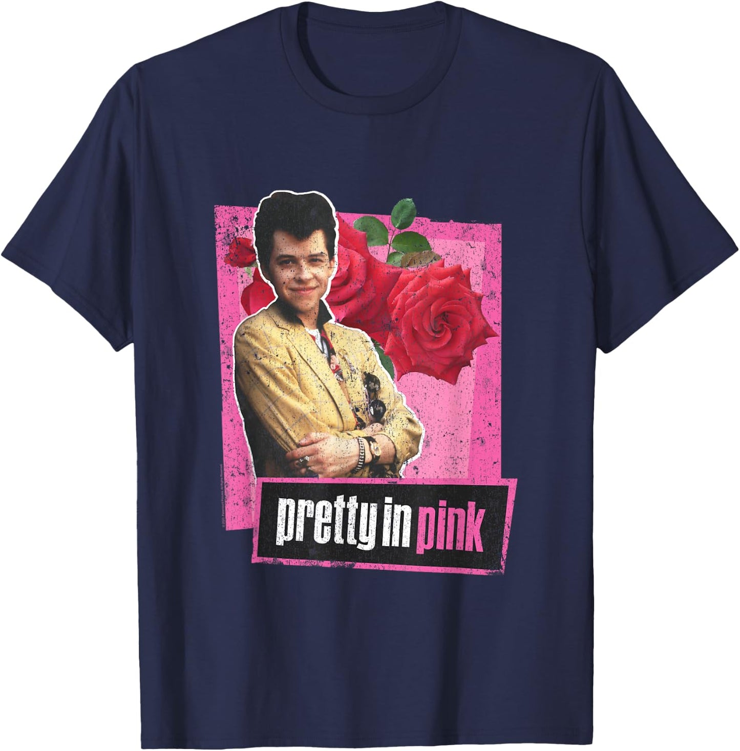 Pretty in Pink Duckie Rose T-Shirt - T-Shirt | Navy