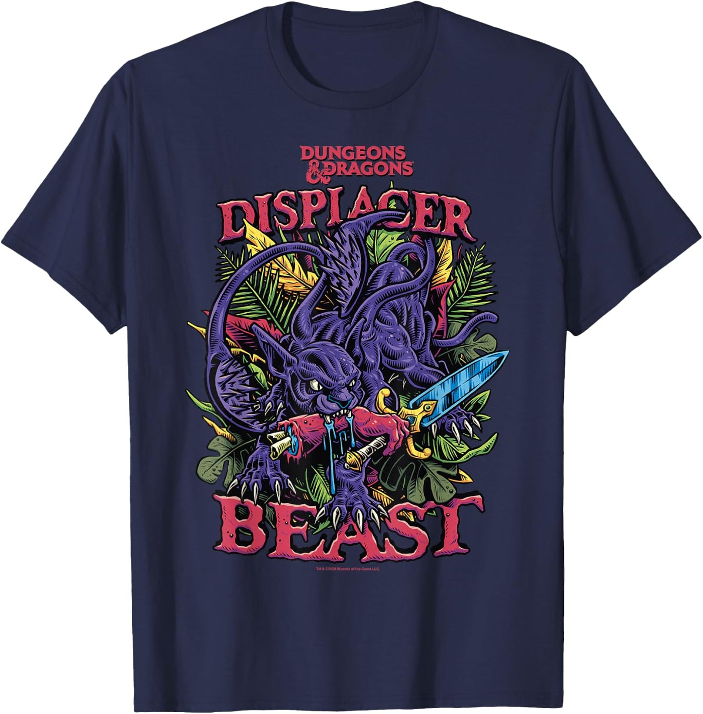 Dungeons & Dragons Displacer Beast T-Shirt - T-Shirt | Navy