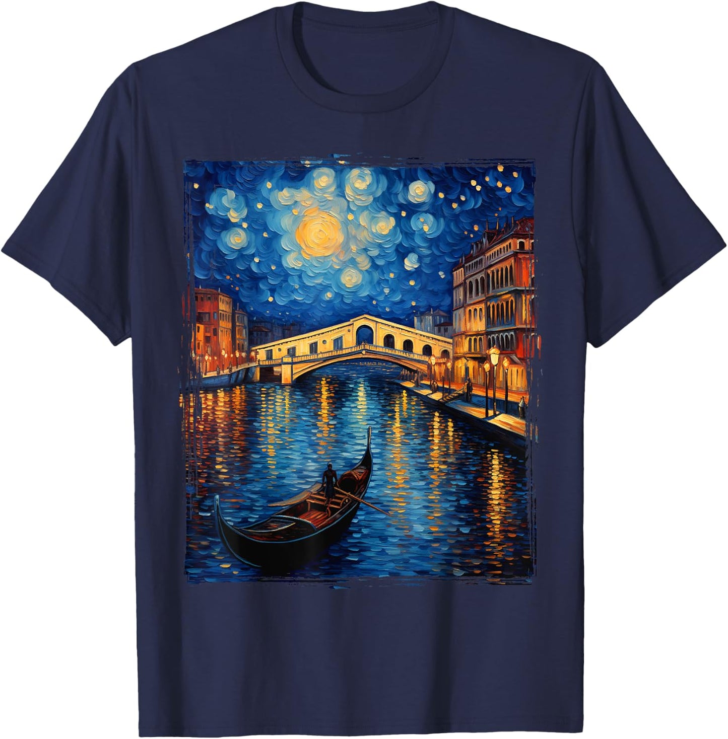 The Rialto Bridge Venice Italy Venezia Italian Souvenir T-Shirt - T-Shirt | Navy