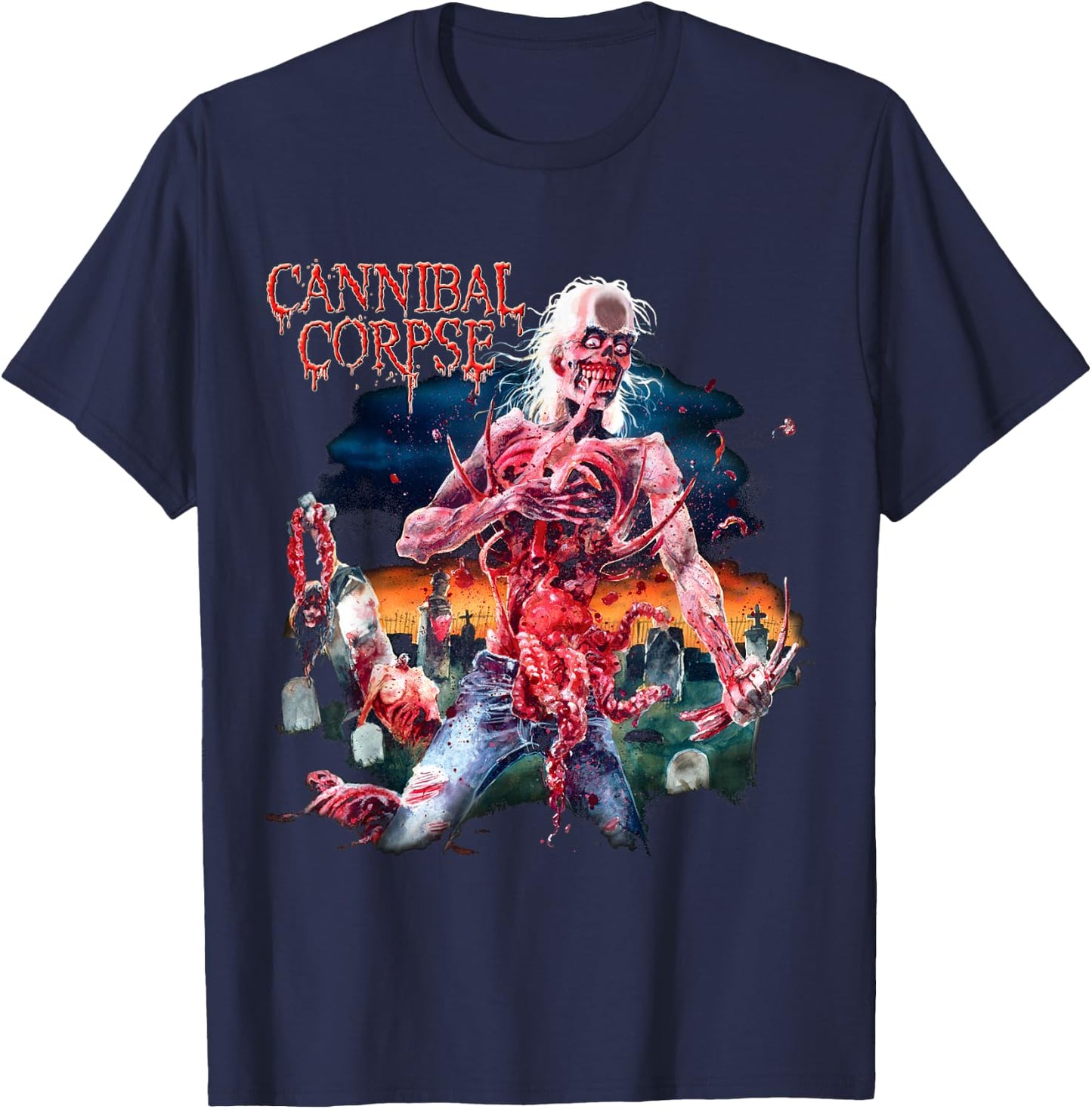 Cannibal Corpse - Official Merchandise - Eaten Back to Life T-Shirt - T-Shirt | Navy