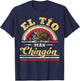 El TIO Mas Chingon Funny Mexican Flag Cool Uncle Gift Regalo T-Shirt - T-Shirt | Navy