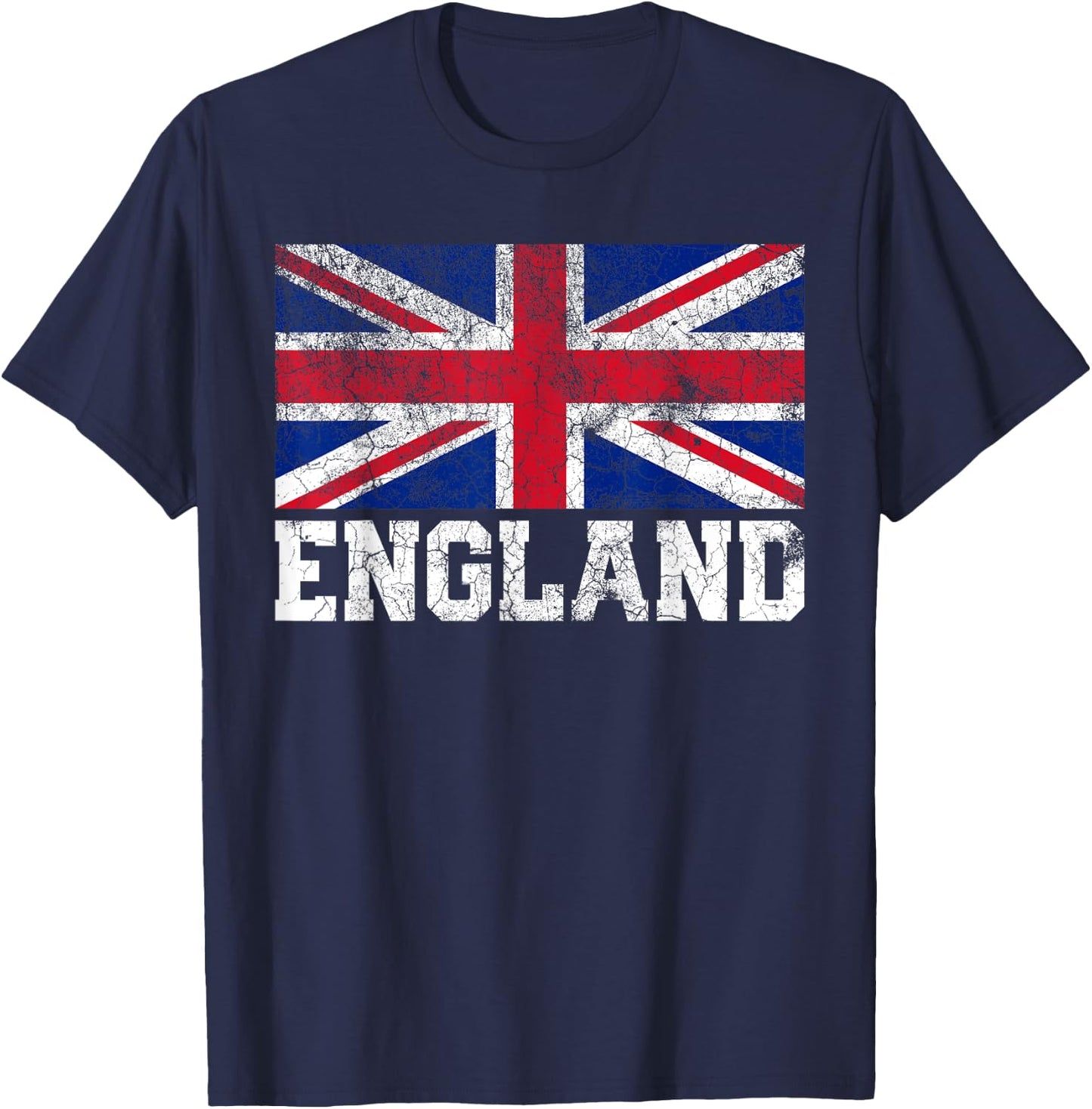 Union Jack Flag UK England United Kingdom Roots Men Women T-Shirt - T-Shirt | Navy