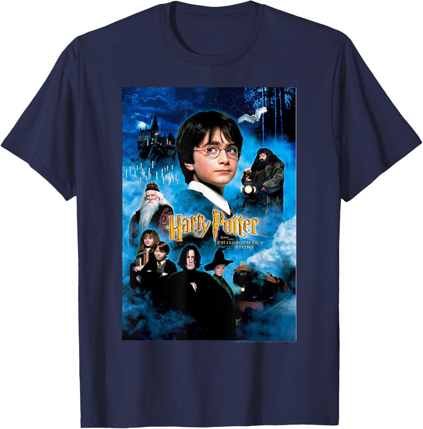Harry Potter and The Philosopher's Stone Poster T-Shirt - T-Shirt | Navy