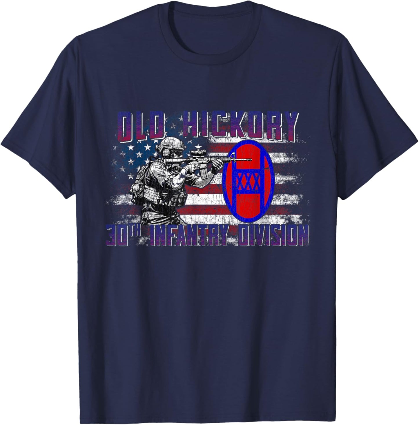 30th Infantry Division 30th ID Old Hickory Division Gifts T-Shirt - T-Shirt | Navy