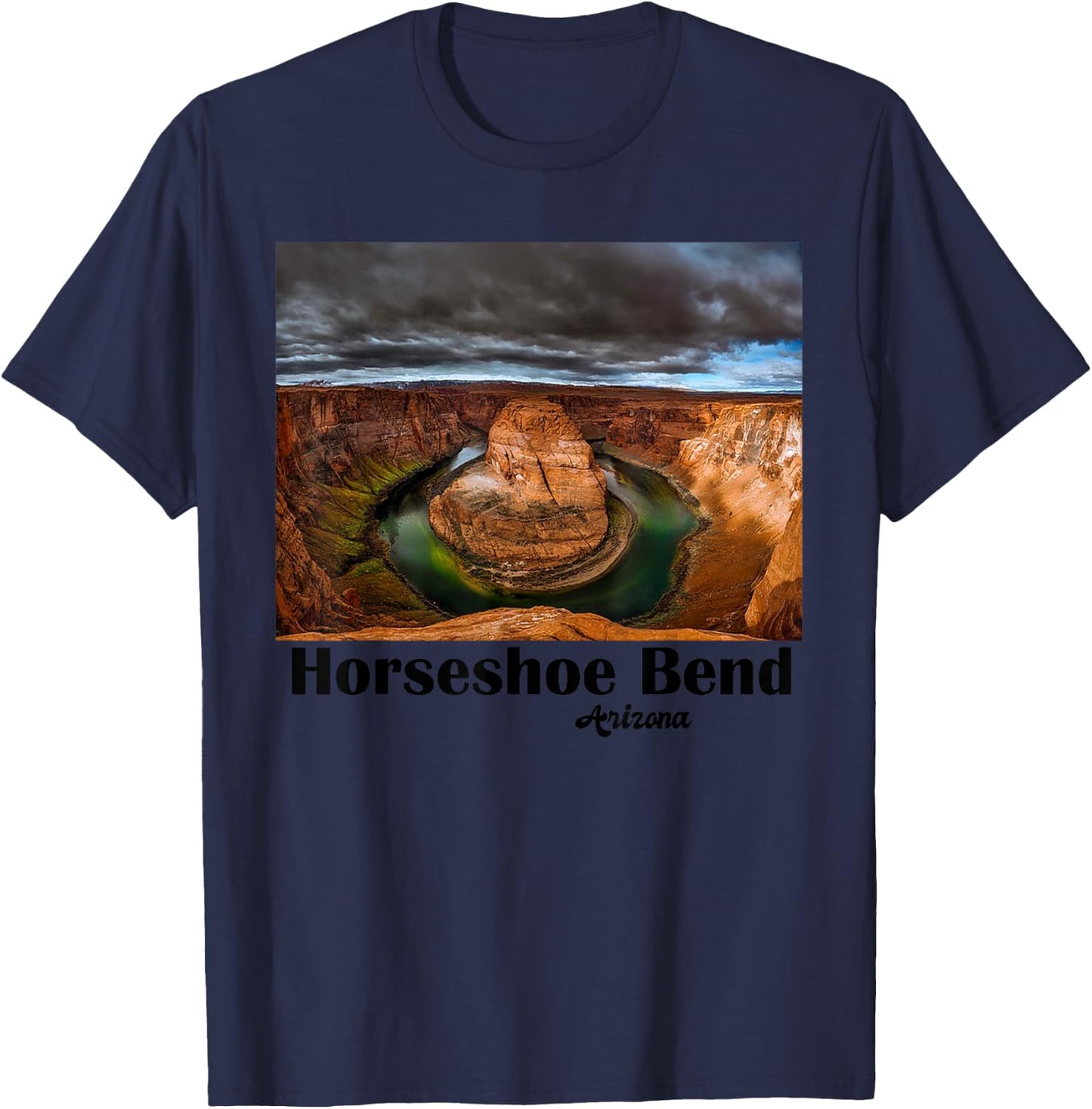 Historic Horseshoe Bend Souvenir Page Arizona Lake Powell T-Shirt - T-Shirt | Navy