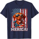 Vizsla Dog Lover Flag 4th Of July Patriotic T-Shirt - T-Shirt | Navy
