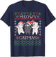Funny Christmas Cat Matching Family Pajamas Meowy Catmas T-Shirt - T-Shirt | Navy