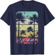 Ft. Fort Lauderdale Florida Retro Vintage Beach Surf Surfing Men Women Kids T-Shirt - T-Shirt | Navy