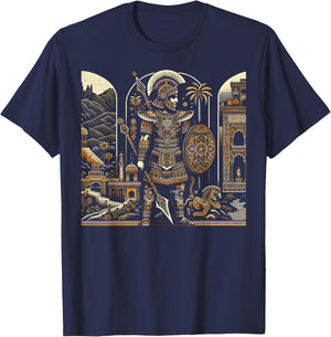 Persian Immortal Achaemenid Empire Persian Warrior T-Shirt - T-Shirt | Navy