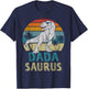Dadasaurus T Rex Dinosaur Dada Saurus Family Matching T-Shirt - T-Shirt | Navy