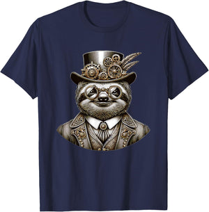 Steampunk Sloth Women Men Kids Steampunk Sloth T-Shirt - T-Shirt | Navy