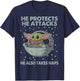 Star Wars The Mandalorian The Child He Also Takes Naps T-Shirt - T-Shirt | Navy