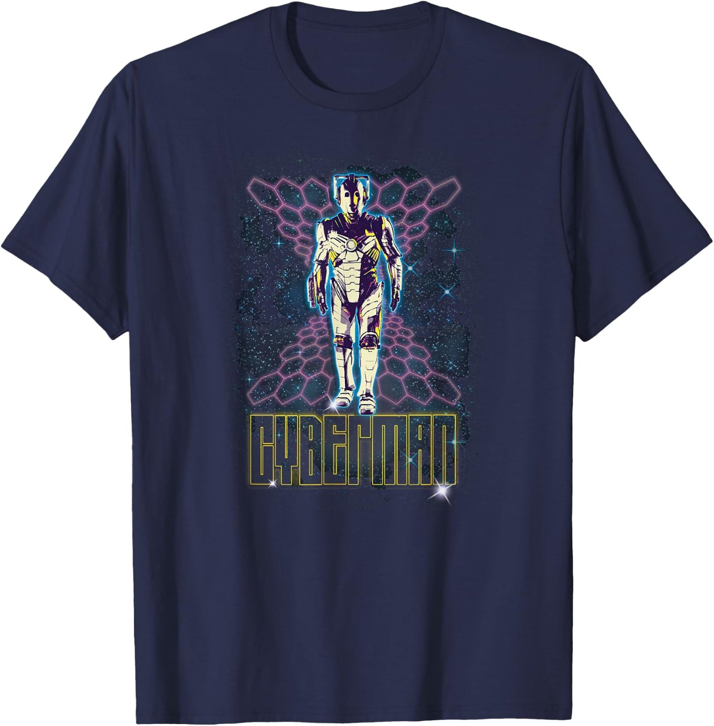 80s Cyberman Retro Futuristic Cyber Sci-Fi Fan T-Shirt - T-Shirt | Navy