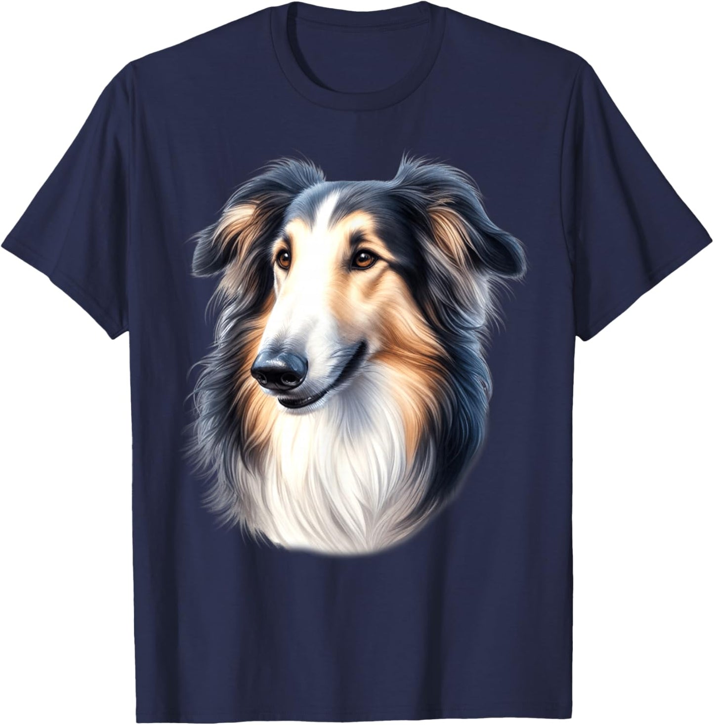 Borzoi Dog T-Shirt - T-Shirt | Navy