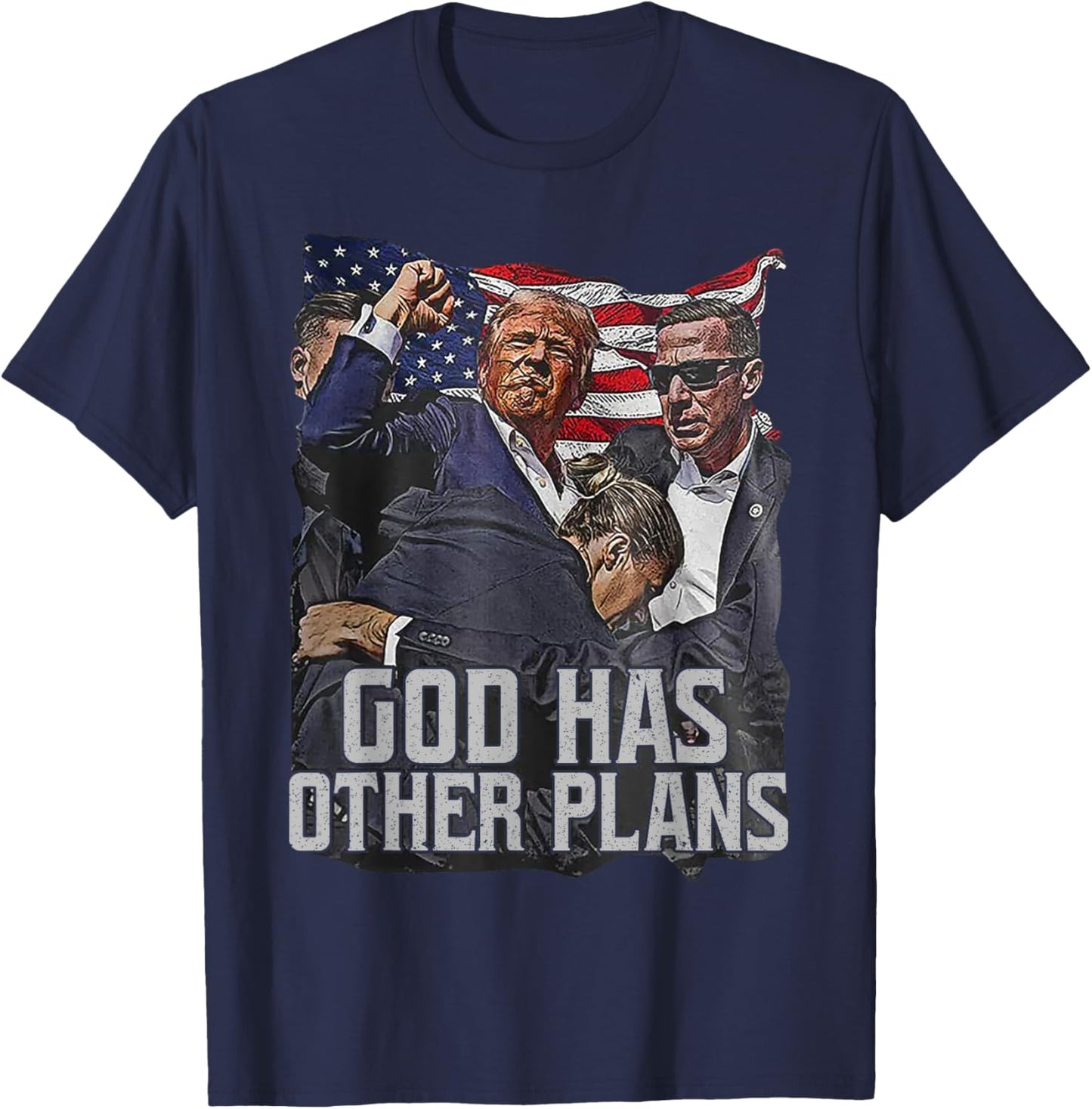 Trump God Has Other Plans T-Shirt - T-Shirt | Navy