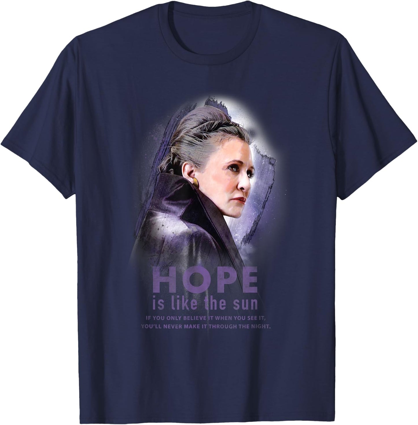Star Wars General Leia Organa Hope Is Like the Sun T-Shirt - T-Shirt | Navy
