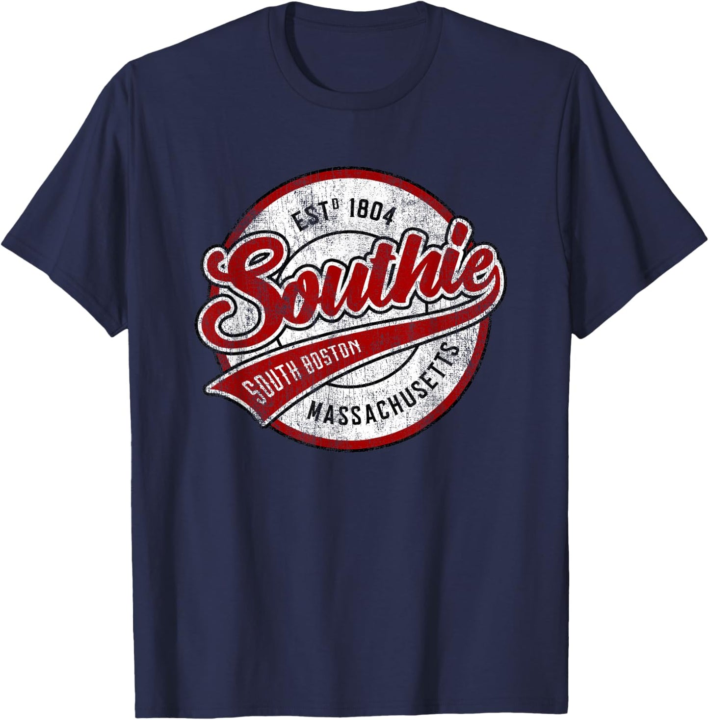 Southie Boston Massachusetts Irish South Boston Boxing T-Shirt - T-Shirt | Navy
