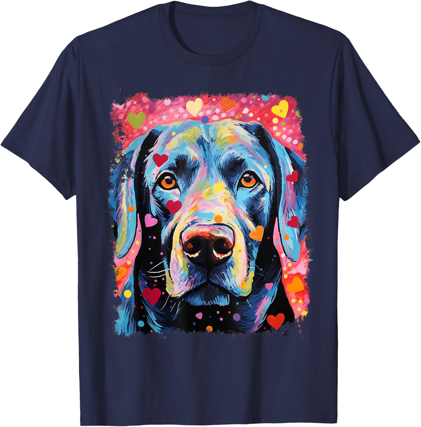 Labrador Retriever Valentine's Day T-Shirt - T-Shirt | Navy