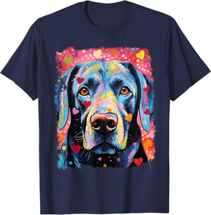 Labrador Retriever Valentine's Day T-Shirt - T-Shirt | Navy