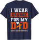 I Wear Orange For My Dad Kidney Cancer Awareness Gift T-Shirt - T-Shirt | Navy