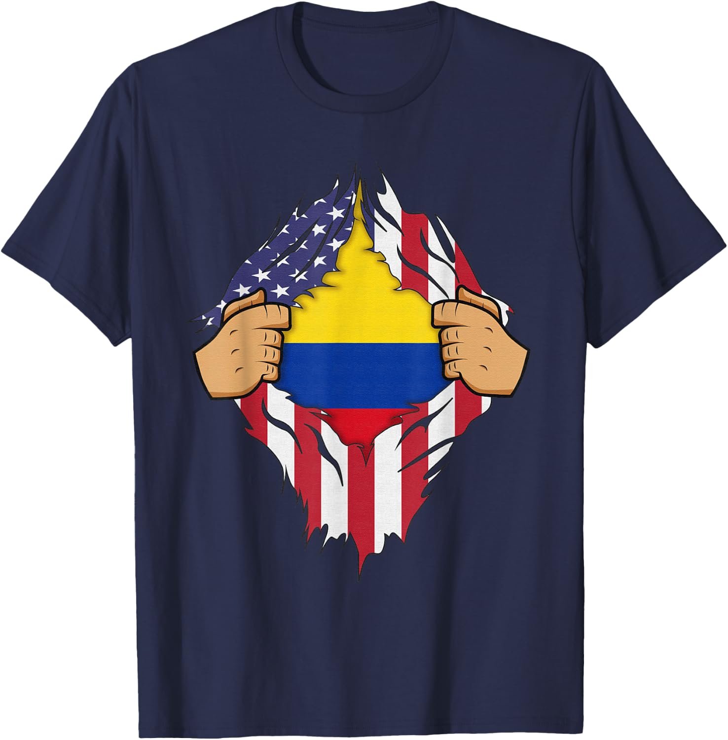 COLOMBIAN FLAG COLOMBIA Men Women Kids Gift T-Shirt - T-Shirt | Navy