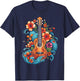 Ukulele Hawaii Hibiscus Flowers Guitar Hawaii Surfer Ukulele T-Shirt - T-Shirt | Navy