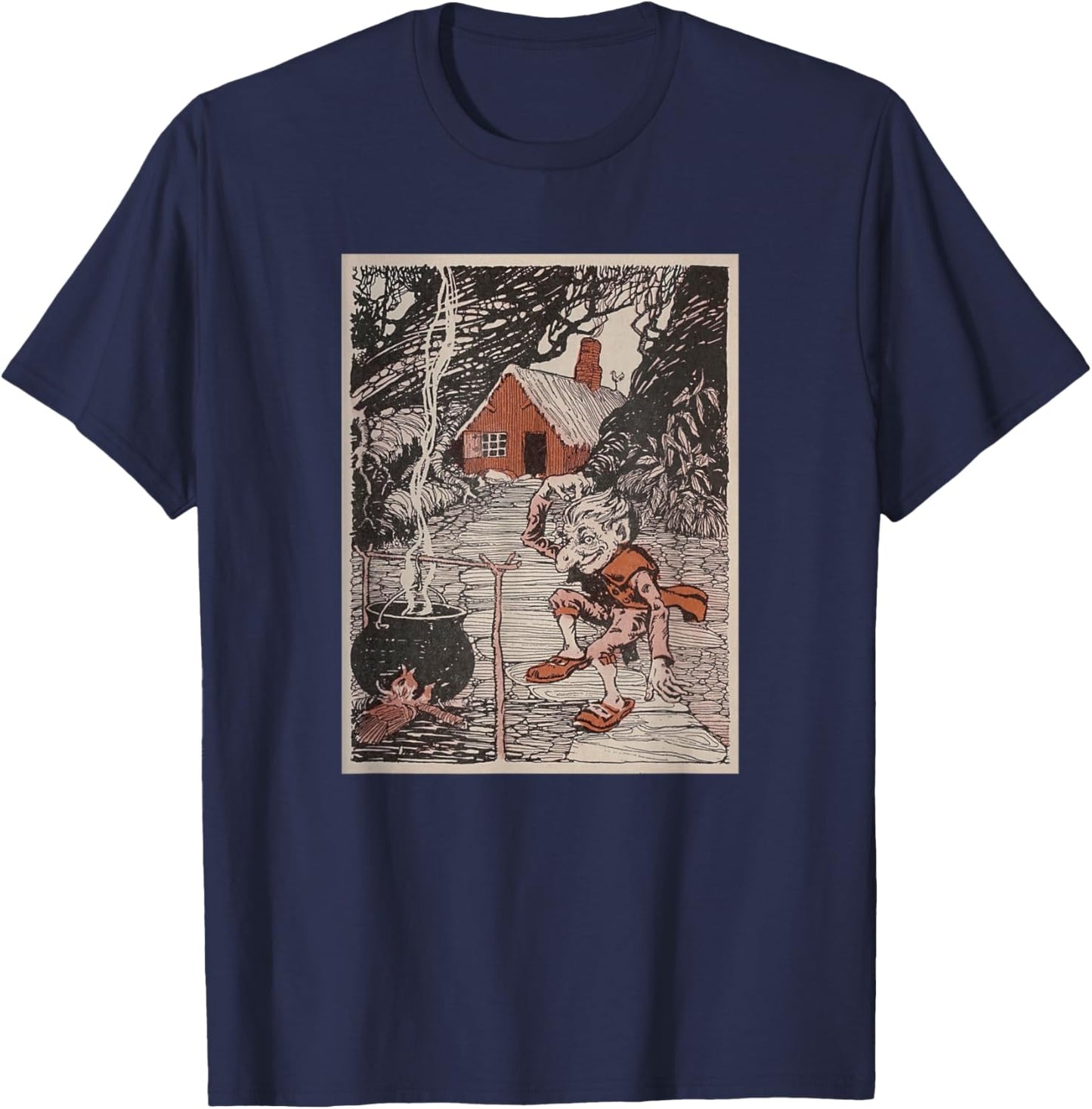 Rumpelstiltskin Singing and Dancing Around The Campfire T-Shirt - T-Shirt | Navy