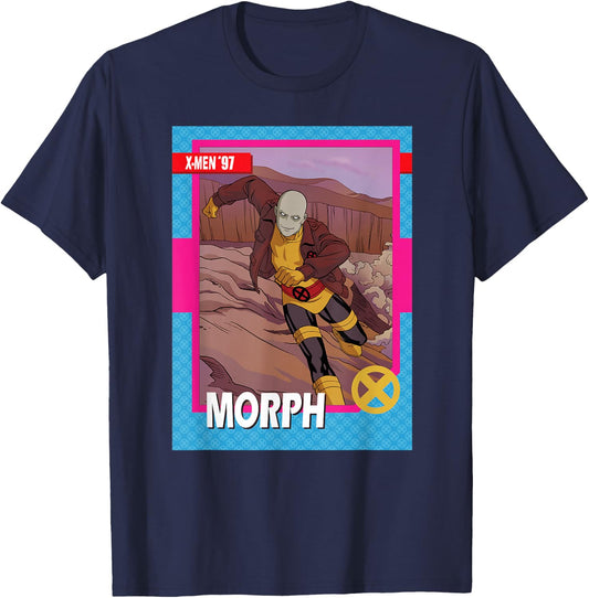 Marvel Studios X-Men '97 Morph Retro Trading Card T-Shirt - T-Shirt | Navy