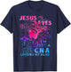 Jesus Saves I'm Just A CNA Lending My Hand T-Shirt - T-Shirt | Navy