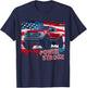 Powerstroke Patriotic Truck American Flag Diesel Truck T-Shirt - T-Shirt | Navy