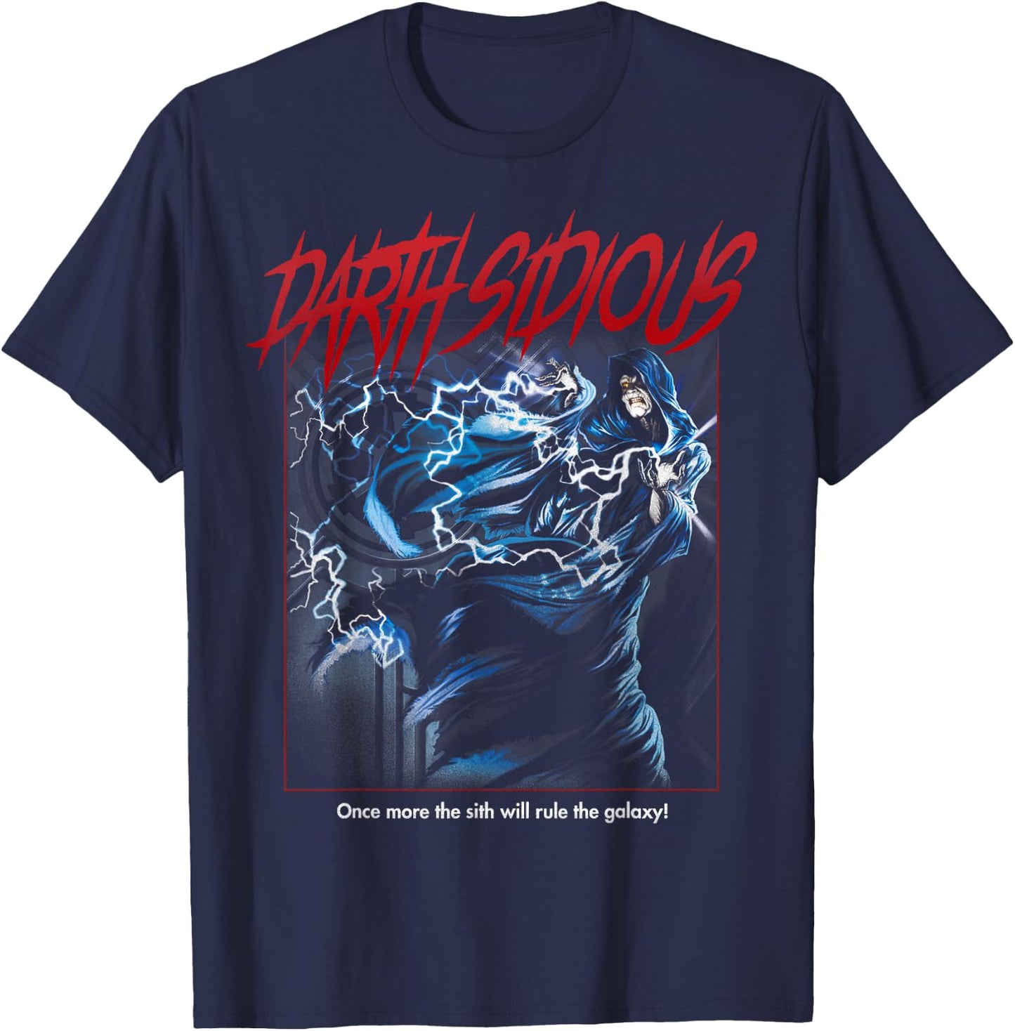 Star Wars Halloween Darth Sidious Dark Portrait T-Shirt - T-Shirt | Navy