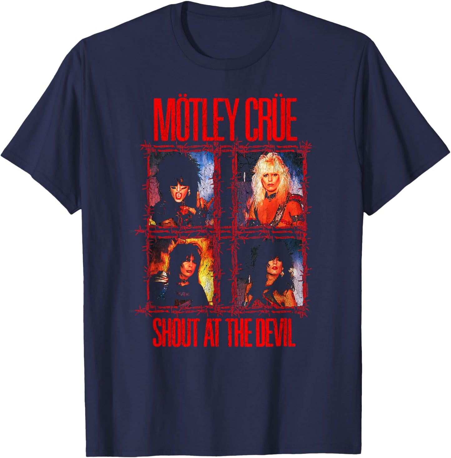 Mötley Crüe - Shout at The Devil - Wire T-Shirt - T-Shirt | Navy