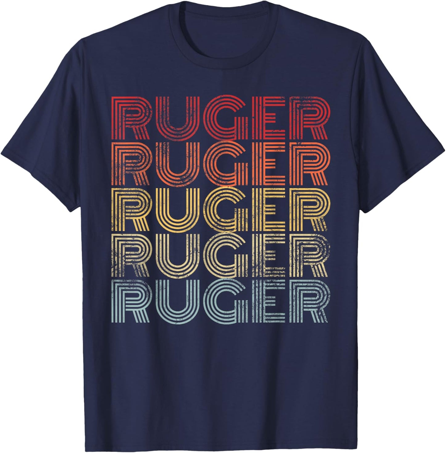 Ruger Family Matching American Football Player I Love Ruger T-Shirt - T-Shirt | Navy
