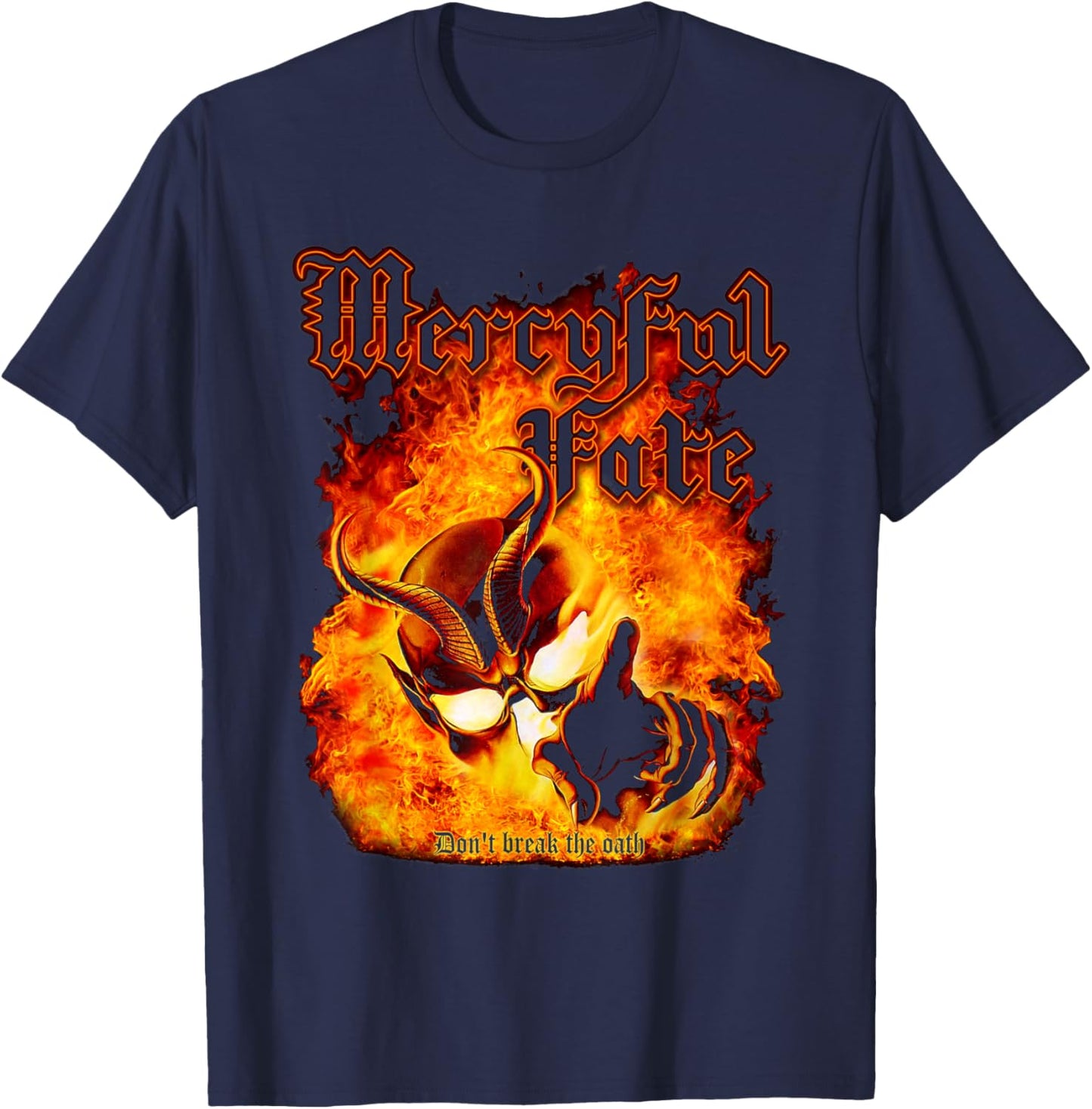 Mercyful Fate Don't Break The Oath , Small, Black T-Shirt - T-Shirt | Navy