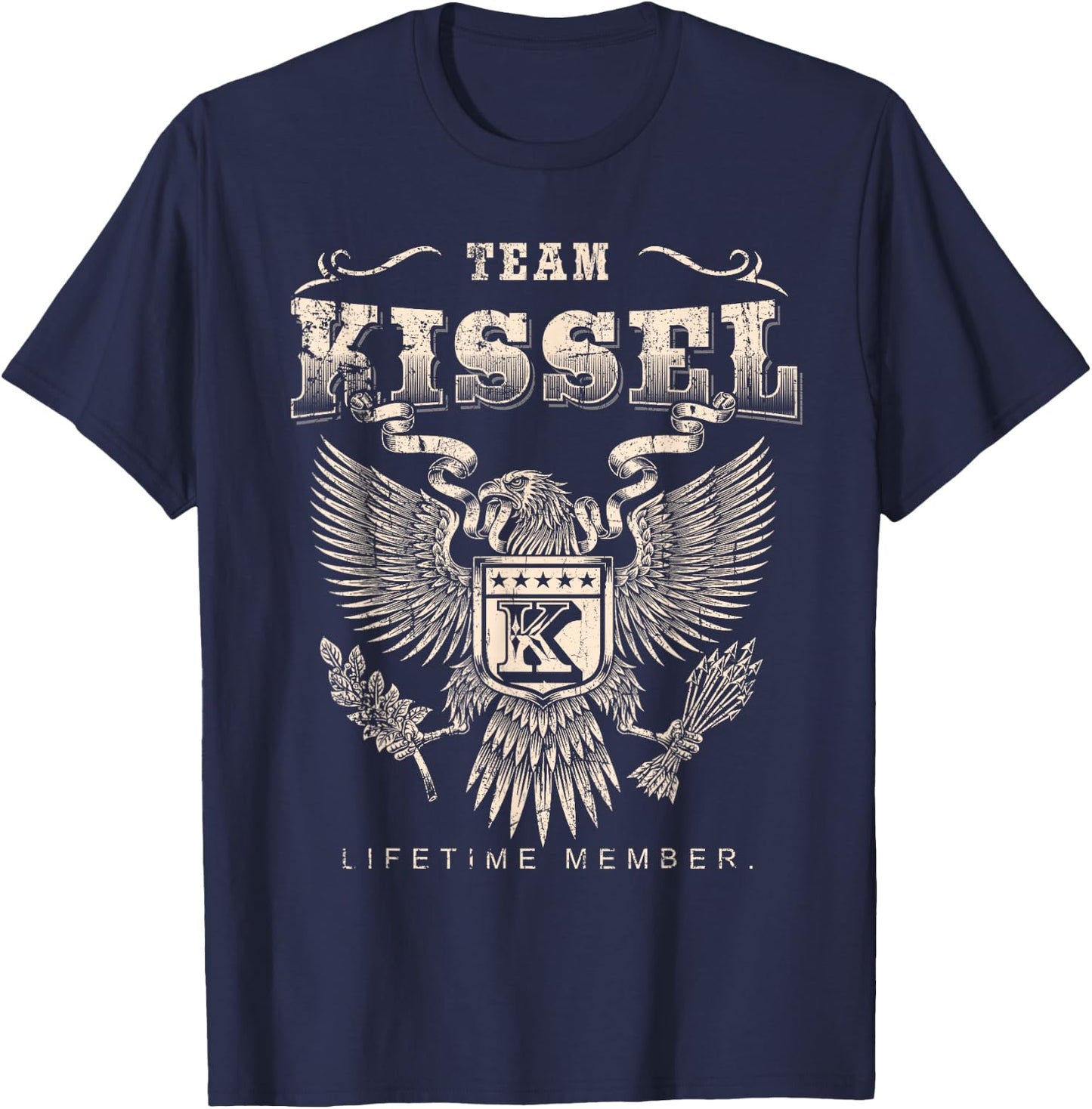 Team KISSEL Lifetime Member Last Name T-Shirt - T-Shirt | Navy