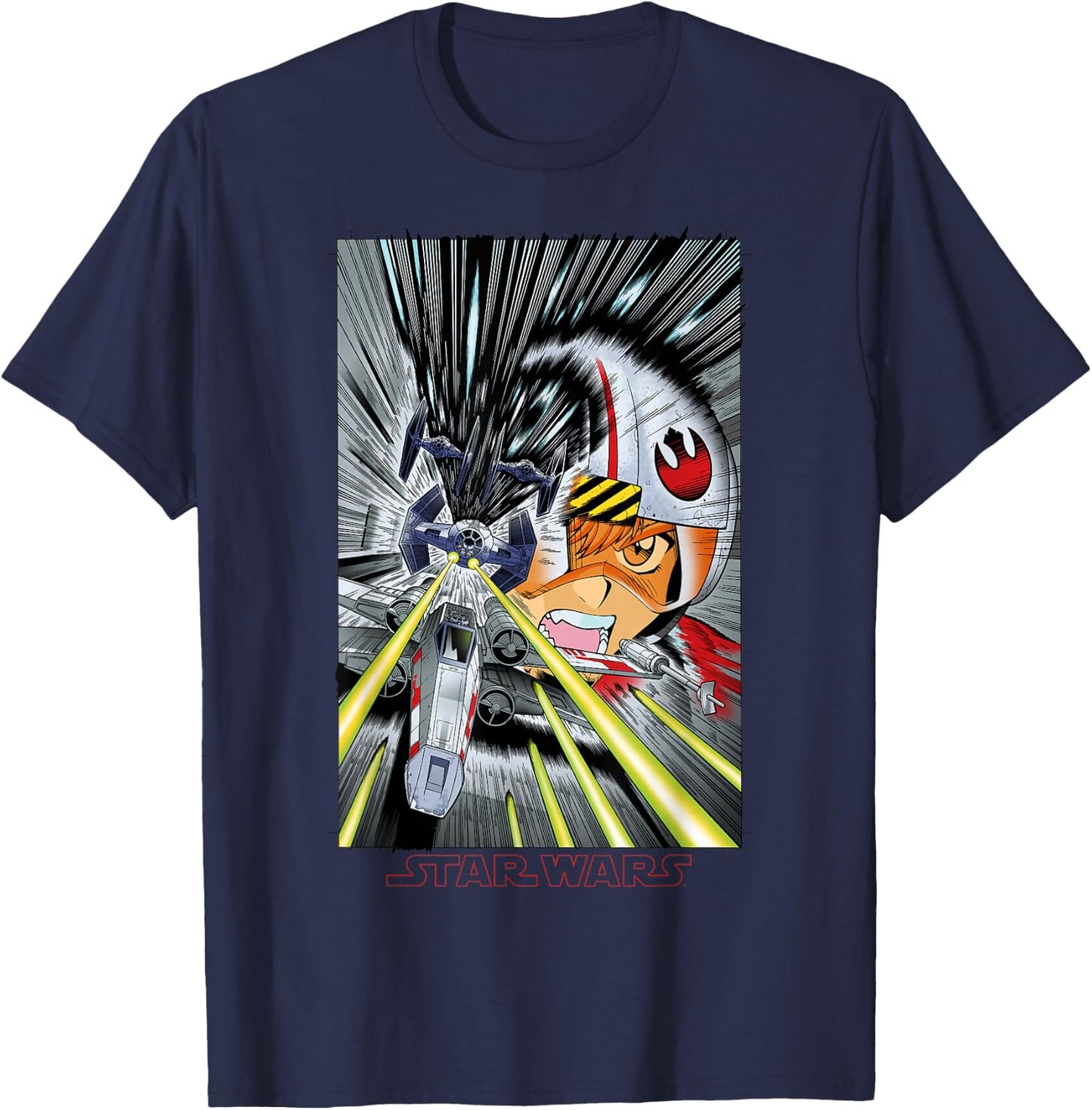 Star Wars Rebel Pilot Anime Poster T-Shirt - T-Shirt | Navy