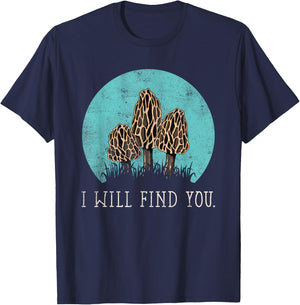 Morel Mushroom Collector Graphic T-Shirt - T-Shirt | Navy