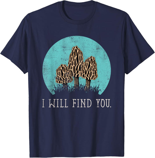 Morel Mushroom Collector Graphic T-Shirt - T-Shirt | Navy