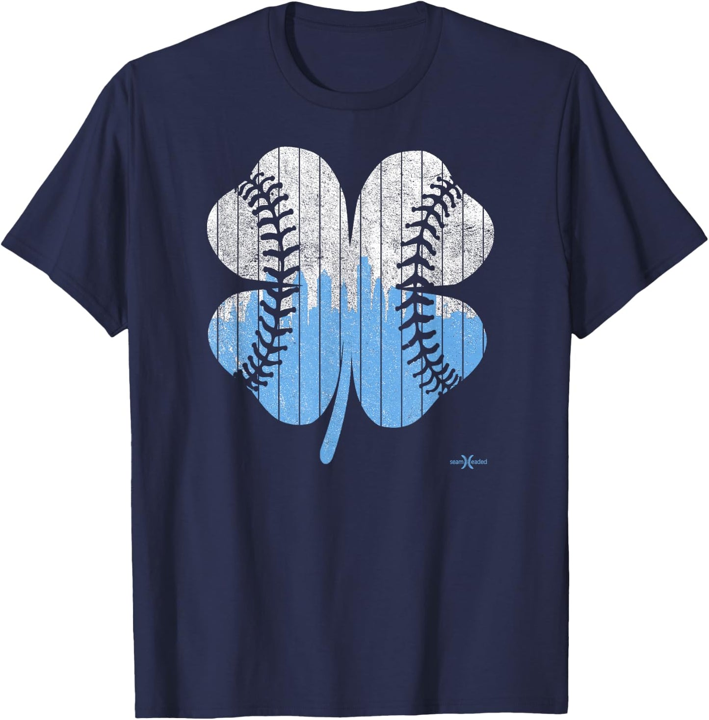 Classic Philadelphia Baseball Shamrock T-Shirt - T-Shirt | Navy