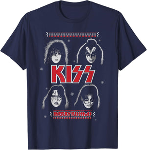 KISS - Merry KISSmas T-Shirt - T-Shirt | Navy