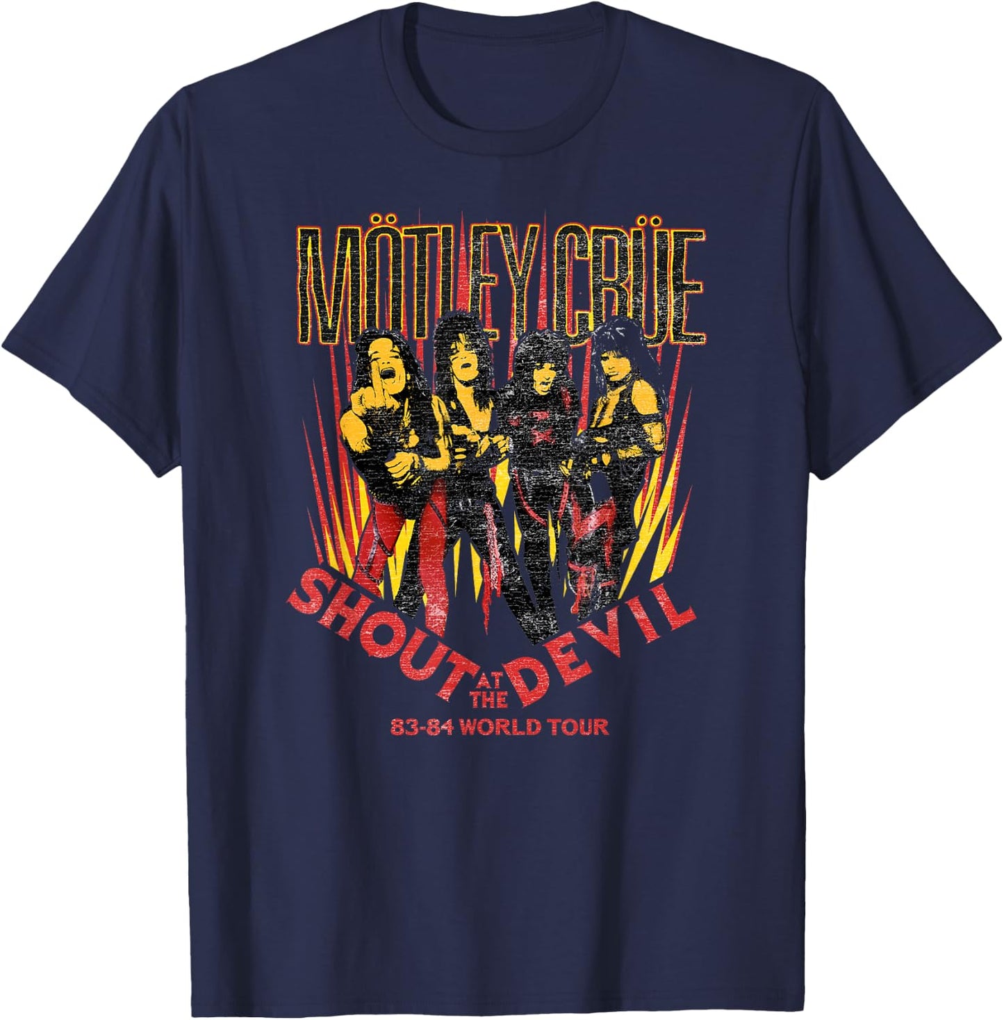 Mötley Crüe - Shout At The Devil Tour 83 T-Shirt - T-Shirt | Navy