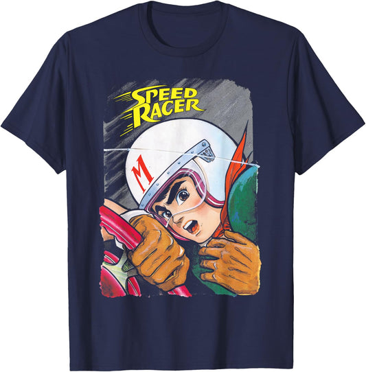 Manga Speed Racer Logo Close T-Shirt - T-Shirt | Navy