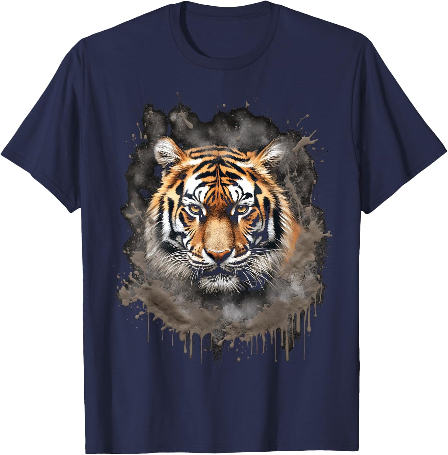 White Tiger Iconic Bengal Sumatran Tigers Wildlife T-Shirt - T-Shirt | Navy